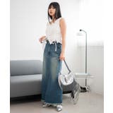 フリンジロングスリットデニムスカート | WEGO【WOMEN】 | 詳細画像10