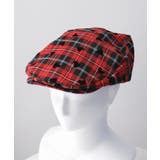 レッド | モチーフチェックハンチング | WEGO【MEN】