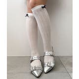 ホワイト | リボンスカシアミハイソックス | WEGO【WOMEN】
