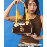 ブラウン | 別注MLBエナメルボストンバッグ | WEGO【MEN】