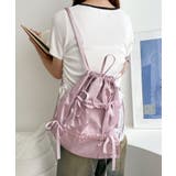 ライトピンク | ドロストリボンギャザーナップサック | WEGO【MEN】