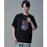 ブラック | アクセ付きフォトグラフィックT(SS) | WEGO【MEN】