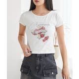 ラインストーンハートグラフィックちびT | WEGO【WOMEN】 | 詳細画像1