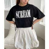 ブラック | ロゴレースドロストショートT | WEGO【WOMEN】