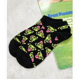 ブラック | エイリアン総柄ショートソックス | WEGO【WOMEN】