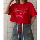 レッド | ドロストロゴショートT | WEGO【WOMEN】