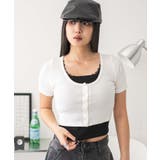 レースキャミレイヤード風ちびT | WEGO【WOMEN】 | 詳細画像1