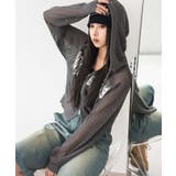 ダークグレー | ジャガードメッシュパーカー | WEGO【WOMEN】