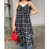 ブラックチェック1 | チェックイレヘムキャミワンピース | WEGO【WOMEN】