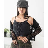 スミクロ | レースアップデザインキャミ | WEGO【WOMEN】