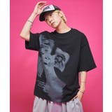ブラック | ラインストーングラフィックT(SS) | WEGO【MEN】
