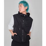 ブラック | フードナイロンベスト | WEGO【MEN】