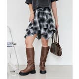 ブラック | チェックシャツイレヘムミニスカート | WEGO【WOMEN】