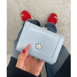 サックス | フラワーガマ口ウォレット | WEGO【WOMEN】