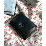 ブラック | フラワーガマ口ウォレット | WEGO【WOMEN】