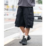 ブラック | ナイロンイージーバギーカーゴショーツ | WEGO【MEN】