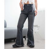 レースアップフリンジストレッチフレアデニムパンツ | WEGO【WOMEN】 | 詳細画像13