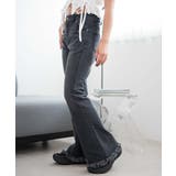 レースアップフリンジストレッチフレアデニムパンツ | WEGO【WOMEN】 | 詳細画像15