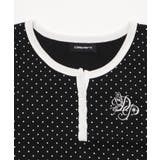 ヘンリーネックドッド刺繍ロゴT | WEGO【WOMEN】 | 詳細画像3
