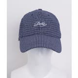 ネイビー | Lチェックロゴキャップ | WEGO【MEN】