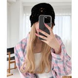 ブラック | Lフラワークロシェニットキャップ | WEGO【MEN】