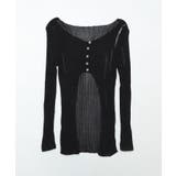 フロントボタンダメージヘムニット | WEGO【WOMEN】 | 詳細画像16 