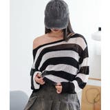ブラックボーダー | 2WAYオフショルメッシュニット | WEGO【WOMEN】