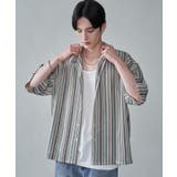 オフホワイト | ストライプメッシュBIGシャツ(SS) | WEGO【MEN】