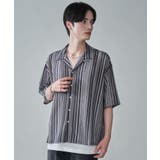 グレー | ストライプメッシュBIGシャツ(SS) | WEGO【MEN】