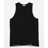 ブラック | ダメージタンクトップ | WEGO【MEN】