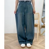デニム中濃加工色 | サマーデニムルーズワイドパンツ | WEGO【WOMEN】