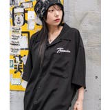 ブラックその他 | オープンカラーグラフィックシャツ(SS) | WEGO【MEN】