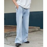 デニム淡加工色 | イージーバギーフレアデニムスラックス | WEGO【MEN】