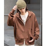ブラウン | コンパクトフィットダブルZIPパーカー | WEGO【MEN】