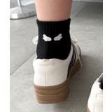 柄1 | バック刺繍アンクルパイルソックス | WEGO【WOMEN】