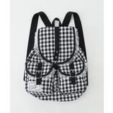 ブラックチェック1 | ギンガムチェックフリルリュック | WEGO【MEN】
