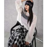 スプレーロゴジャガードメッシュニット | WEGO【WOMEN】 | 詳細画像1 