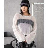 スプレーロゴジャガードメッシュニット | WEGO【WOMEN】 | 詳細画像7 