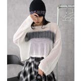 スプレーロゴジャガードメッシュニット | WEGO【WOMEN】 | 詳細画像8 