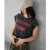 柄1 | グラフィックノースリーブサイドドロストショートT | WEGO【WOMEN】