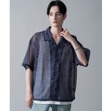 柄2 | メッシュパターンオープンカラーシャツ(SS) | WEGO【MEN】