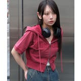 ヴィンテージウォッシュロゴ半袖パーカー | WEGO【WOMEN】 | 詳細画像7