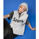 グレー | ノースリーブグラフィックZIPパーカー | WEGO【MEN】