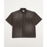 ブラックチェック1 | ブリーチチェックロゴシャツ(SS) | WEGO【MEN】