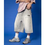 グレー | ダブルニーロゴデニムショーツ | WEGO【MEN】