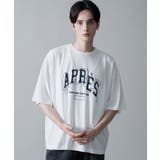 ホワイト | オフステッチグラフィックT(SS) | WEGO【MEN】