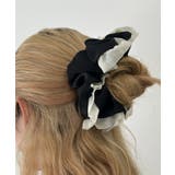 ブラック | Lバイカラーフリルシュシュ | WEGO【WOMEN】