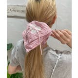 ライトピンク | Lストーンチェックスクエアシュシュ | WEGO【WOMEN】