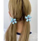 サックス | L2Pフラワーモチーフヘアゴム | WEGO【WOMEN】