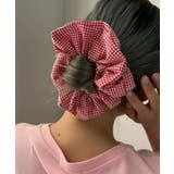 レッド | Lギンガムチェックシュシュ | WEGO【WOMEN】